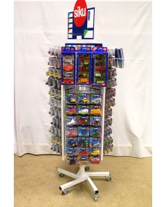 GREY SIKU 3 PEG 3 SIDED BLISTER SPINNER STAND  (incl gift set side)